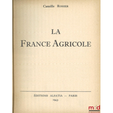 LA FRANCE AGRICOLE