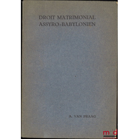 DROIT MATRIMONIAL ASSYRO-BABYLONIEN