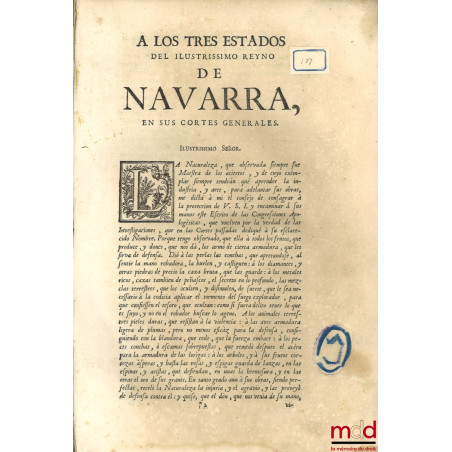 [Congressiones apologeticas sobre la verdad de las investigaciones historicas de las antiguedades del reyno de Navarra]