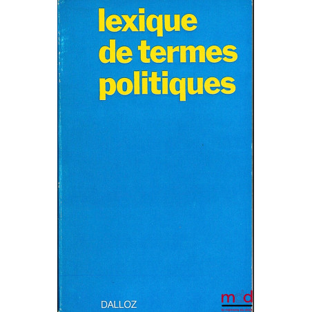 LEXIQUE DE TERMES POLITIQUES