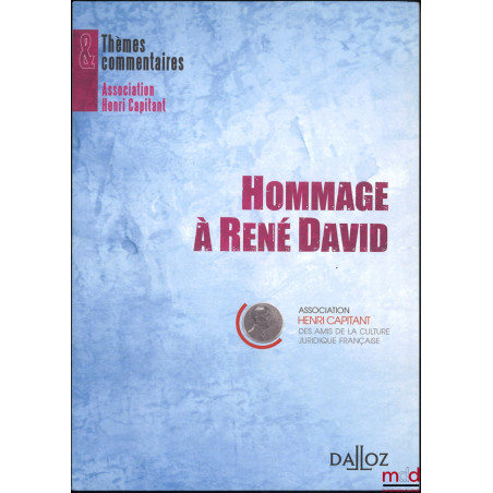 HOMMAGE À RENÉ DAVID