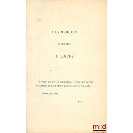 L’ÉDIT PERPÉTUEL, Restitué et commenté