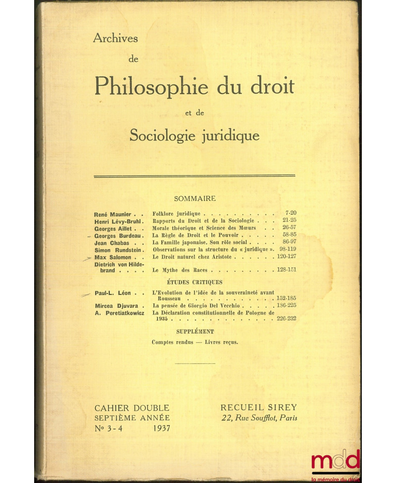 Archives de Philosophie du...