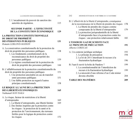 LA CONSTITUTION ÉCONOMIQUE En hommage à Guy CarcassonneSous la coordination de Francesco MARTUCCI & Claire MONGOUACHONPr...