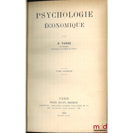 PSYCHOLOGIE ÉCONOMIQUE