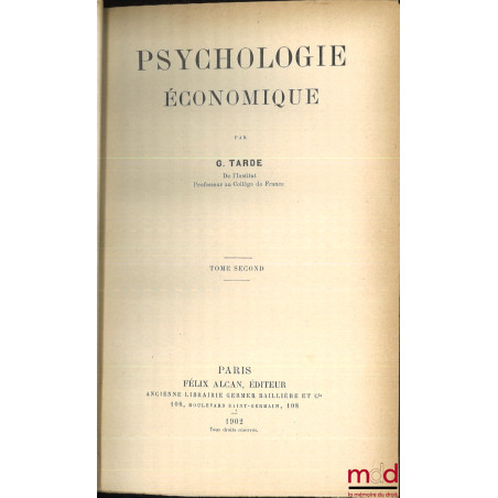 PSYCHOLOGIE ÉCONOMIQUE