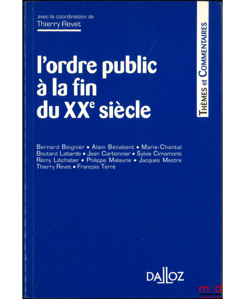 L’ORDRE PUBLIC À LA FIN DU...