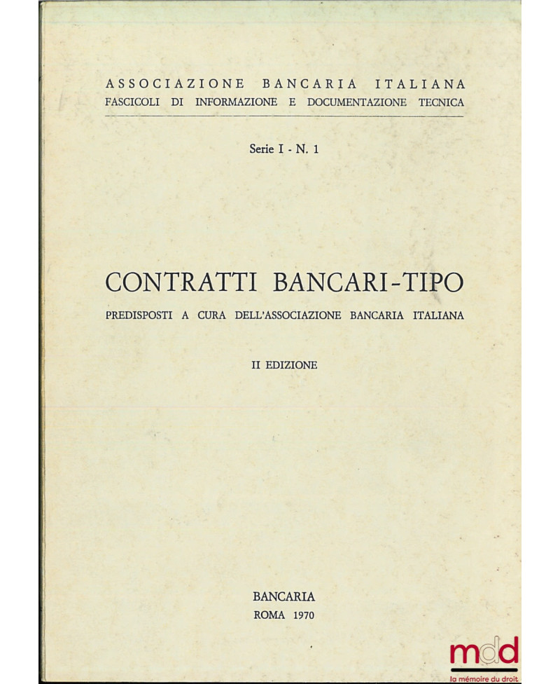 CONTRATTI BANCARI-TIPO,...