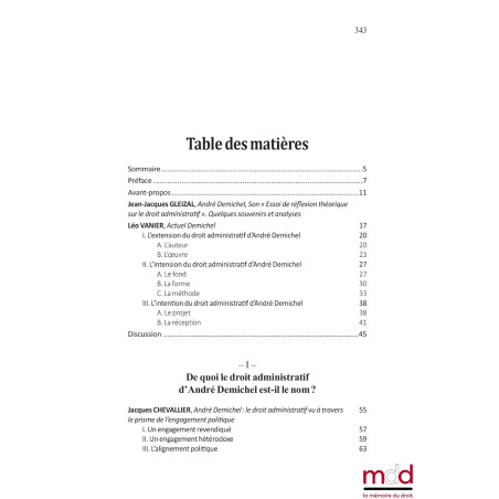 LE DROIT ADMINISTRATIF D?ANDRÉ DEMICHELActes du colloque virtuel organisé les 8 et 9 avril 2021 par le CERMUD de l?ULHN sou...