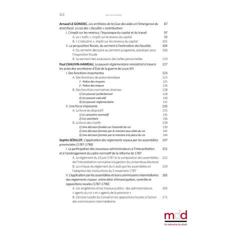 CE DROIT QUI N?ÉTAIT PAS (ENCORE) ADMINISTRATIF.Les droits de l?administration sous l?Ancien Régime,Sous la direction de C...