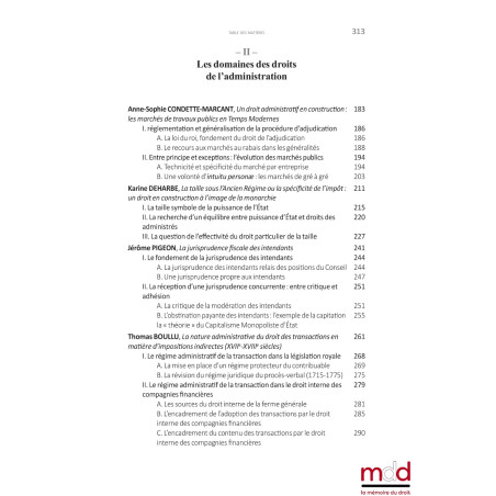 CE DROIT QUI N?ÉTAIT PAS (ENCORE) ADMINISTRATIF.Les droits de l?administration sous l?Ancien Régime,Sous la direction de C...