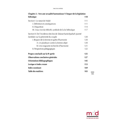 ﻿ANTHOLOGIE DE DROIT HÉBRAÏQUE– Mariage & sexualité –Préface du ProfesseurCharles LEBEN