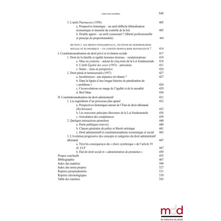 LA COUR CONSTITUTIONNELLE FÉDÉRALE ALLEMANDE, Reconstruire une démocratie par le droit (1945-1961) Préfaces de Dieter GRIM...