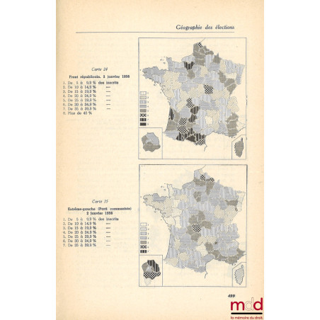 LES ÉLECTIONS DU 2 JANVIER 1956, sous la direction de Maurice Duverger, François Goguel et Jean Touchard, Association françai...