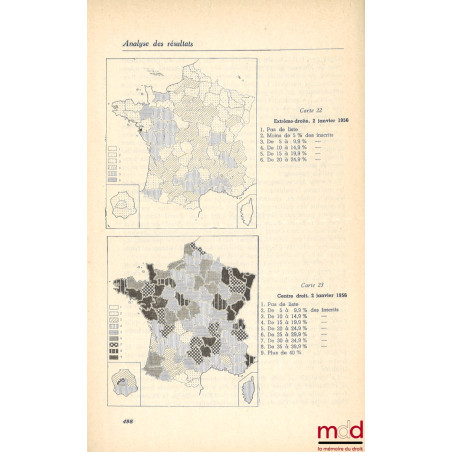 LES ÉLECTIONS DU 2 JANVIER 1956, sous la direction de Maurice Duverger, François Goguel et Jean Touchard, Association françai...