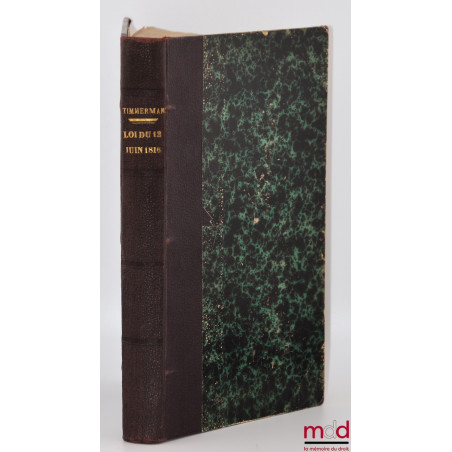 LOI DU 12 JUIN 1816. RÈGLES SPÉCIALES À LA VENTE D?IMMEUBLES Appartenant en tout ou en partie à des mineurs, et au partage de...