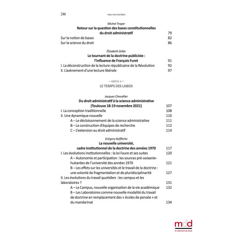 LA DOCTRINE PUBLICISTE ET LE TOURNANT DES ANNÉES 1970 sous la direction de Wanda MASTOR et Jean-Gabriel SORBARA Cet ouvrage...