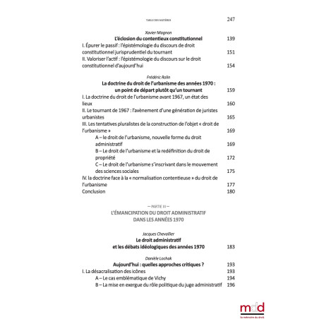 LA DOCTRINE PUBLICISTE ET LE TOURNANT DES ANNÉES 1970 sous la direction de Wanda MASTOR et Jean-Gabriel SORBARA Cet ouvrage...