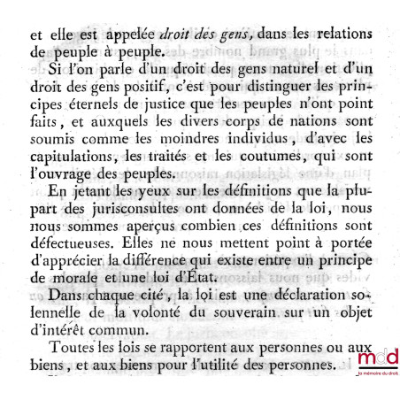 PROJET DE CODE CIVIL PRÉSENTÉ PAR LA COMMISSION NOMMÉE PAR LE GOUVERNEMENT LE 24 THERMIDOR AN 8