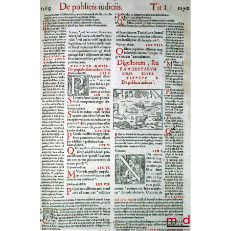 ENSEMBLE DE 4 TOMES DU CORPUS JURIS CIVILIS DE JUSTINIEN ISSUS DE 2 ÉDITIONS DIFFÉRENTES : TOME I : DIGESTUM VETUS. D. JUSTIN...