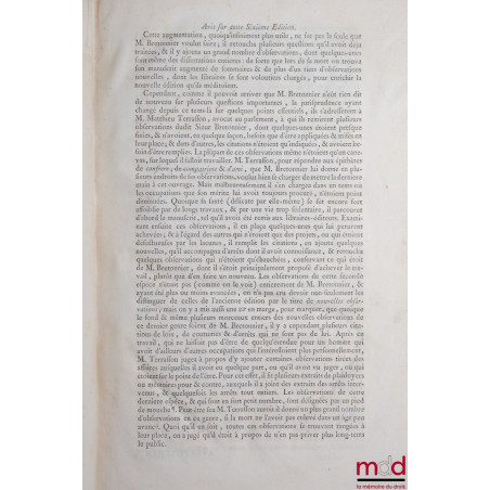 ?UVRES DE M. CLAUDE HENRYS, CONSEILLER DU ROI ET SON PREMIER AVOCAT AU BAILLIAGE & SIÈGE PRÉSIDIAL DE FOREZ, contenant : SON ...