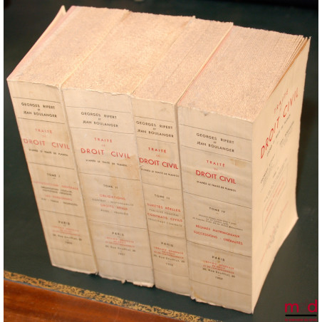 TRAITÉ DE DROIT CIVIL D?APRÈS LE TRAITÉ DE PLANIOL, t. I : Introduction générale, Organisation judiciaire, Institutions jurid...