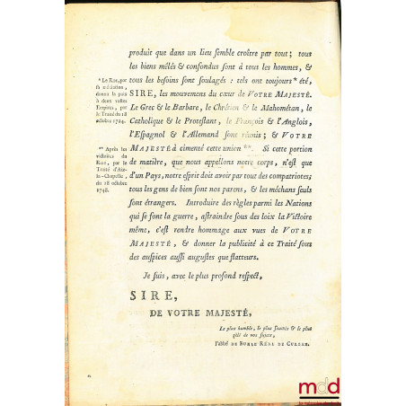 LA SCIENCE DU GOUVERNEMENT, Ouvrage de Morale, de Droit, et de Politique, qui contient les principes du commandement & de l?o...