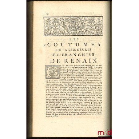 NOUVEAU COUTUMIER GÉNÉRAL OU CORPS DES COUTUMES GÉNÉRALES ET PARTICULIÈRES DE FRANCE, ET DES PROVINCES CONNUES SOUS LE NOM DE...