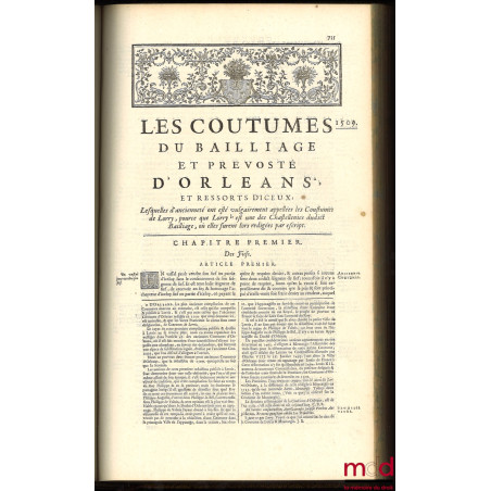 NOUVEAU COUTUMIER GÉNÉRAL OU CORPS DES COUTUMES GÉNÉRALES ET PARTICULIÈRES DE FRANCE, ET DES PROVINCES CONNUES SOUS LE NOM DE...