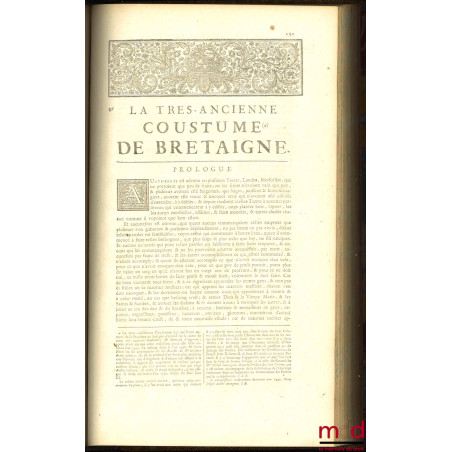 NOUVEAU COUTUMIER GÉNÉRAL OU CORPS DES COUTUMES GÉNÉRALES ET PARTICULIÈRES DE FRANCE, ET DES PROVINCES CONNUES SOUS LE NOM DE...