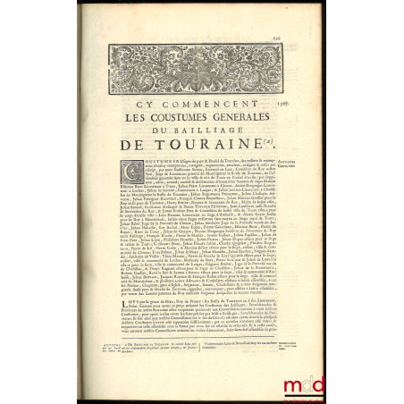 NOUVEAU COUTUMIER GÉNÉRAL OU CORPS DES COUTUMES GÉNÉRALES ET PARTICULIÈRES DE FRANCE, ET DES PROVINCES CONNUES SOUS LE NOM DE...