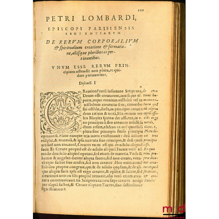 MAGISTRI SENTENTIARUM LIBRI IIII. PETRO LOMBARDO EPISCOPO Parisiensi authore : Quibus recens accessit Tabula in primum senten...