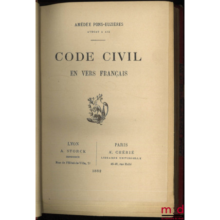 CODE CIVIL EN VERS FRANÇAIS