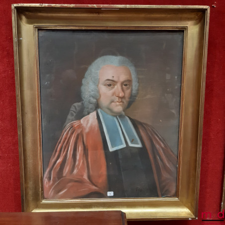 PORTRAIT D’UN MAGISTRAT, École française du XVIIIe siècle, pastel