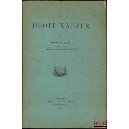 LE DROIT KABYLE