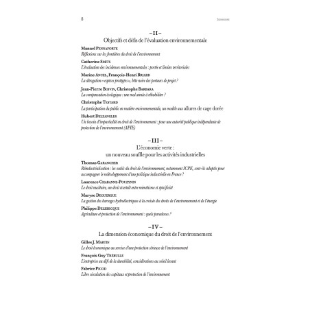 FLORILÈGES DU DROIT DE L’ENVIRONNEMENT sous la direction de Jean-Pierre BOIVIN, Norbert FOULQUIER et Christian HUGLO