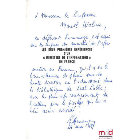 DE L?INFORMATION ET DE LA PROPAGANDE D?ÉTAT, LES DEUX PREMIÈRES EXPÉRIENCES D?UN « MINISTÈRE DE L?INFORMATION » EN FRANCE, L?...