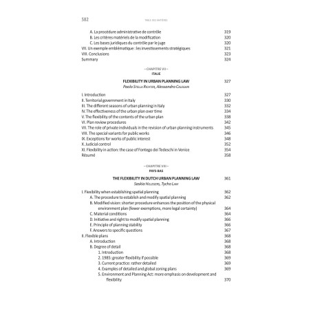 LA FLEXIBILITÉ EN DROIT DE L?URBANISMEFlexibilty in urban planning lawActes du XIIIe Colloque de l?AIDRU Bergame et Bresci...