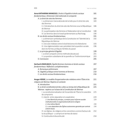 WEIMAR : UNE CONSTITUTION MONDIALE ?Contexte et réception de la Constitution de 1919Sous la direction de Thomas KLEINLEIN,...