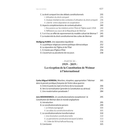 WEIMAR : UNE CONSTITUTION MONDIALE ?Contexte et réception de la Constitution de 1919Sous la direction de Thomas KLEINLEIN,...