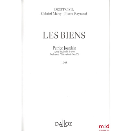 LES BIENS, coll. Droit civil