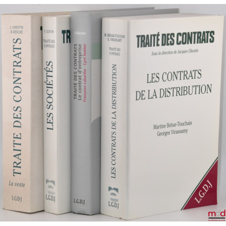 TRAITÉ DES CONTRATS, dir. Jacques Ghestin :- La vente, Jacques Ghestin et Bernard Desché (1990) ;- Les sociétés - Aménageme...