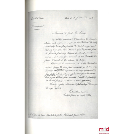 LE CONSEIL D?ÉTAT, SON HISTOIRE À TRAVERS LES DOCUMENTS D?ÉPOQUE (1799 - 1974), Préface d?Alexandre Parodi, coll. Histoire de...