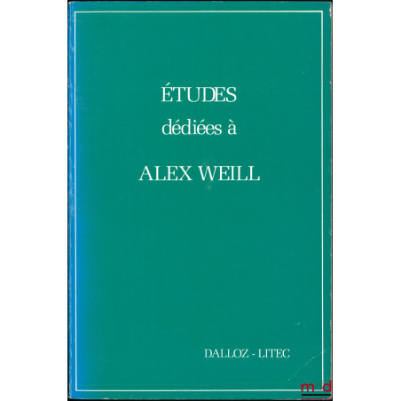 ÉTUDES DÉDIÉES À ALEX WEILL