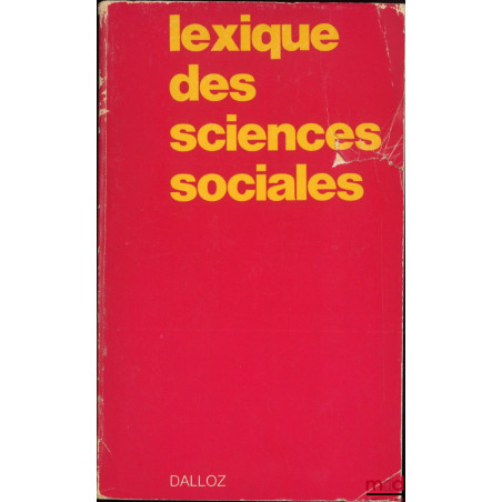 LEXIQUE DES SCIENCES SOCIALES