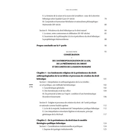 ANTHOLOGIE DE DROIT HÉBRAÏQUE III? « La loi n?est pas dans les cieux » ?De la transcendance de la loi,de sa rationalisatio...