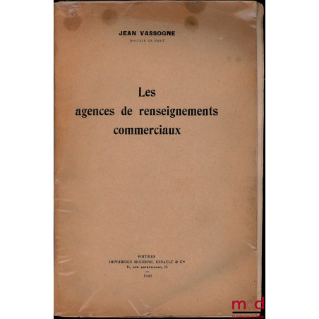 LES AGENCES DE RENSEIGNEMENTS COMMERCIAUX