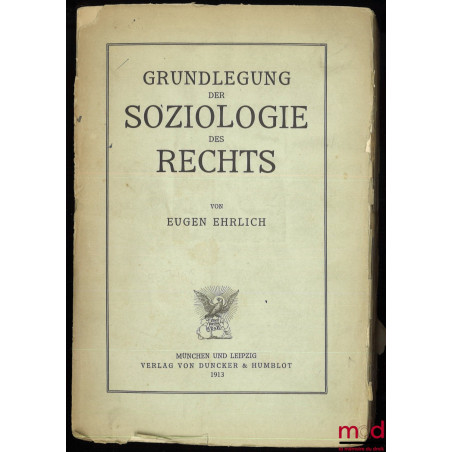 GRUNDLEGUNG DER SOZIOLOGIE DES RECHTS