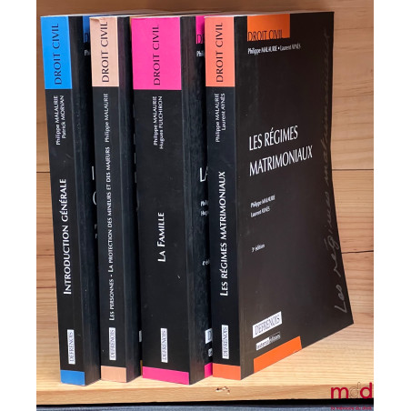 DROIT CIVIL :INTRODUCTION GÉNÉRALE par Philippe Malaurie et Patrick Morvan (3ème éd. mise à jour au 15 août 2009) ;LES PERS...