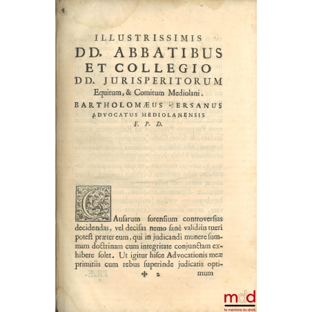 DE ULTIMIS VOLUNTATIBUS, SUCCESSIONIBUS STATUTARIIS, ET VARIIS CONTRACTIBUS QUÆSTIONES SINGULARES, Selectæ ex variis Responsi...